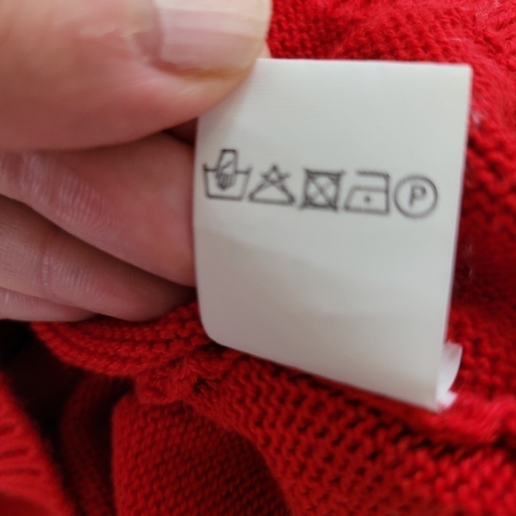 Brandy Melville red white and blue colorblock sweater - Picture 6 of 7